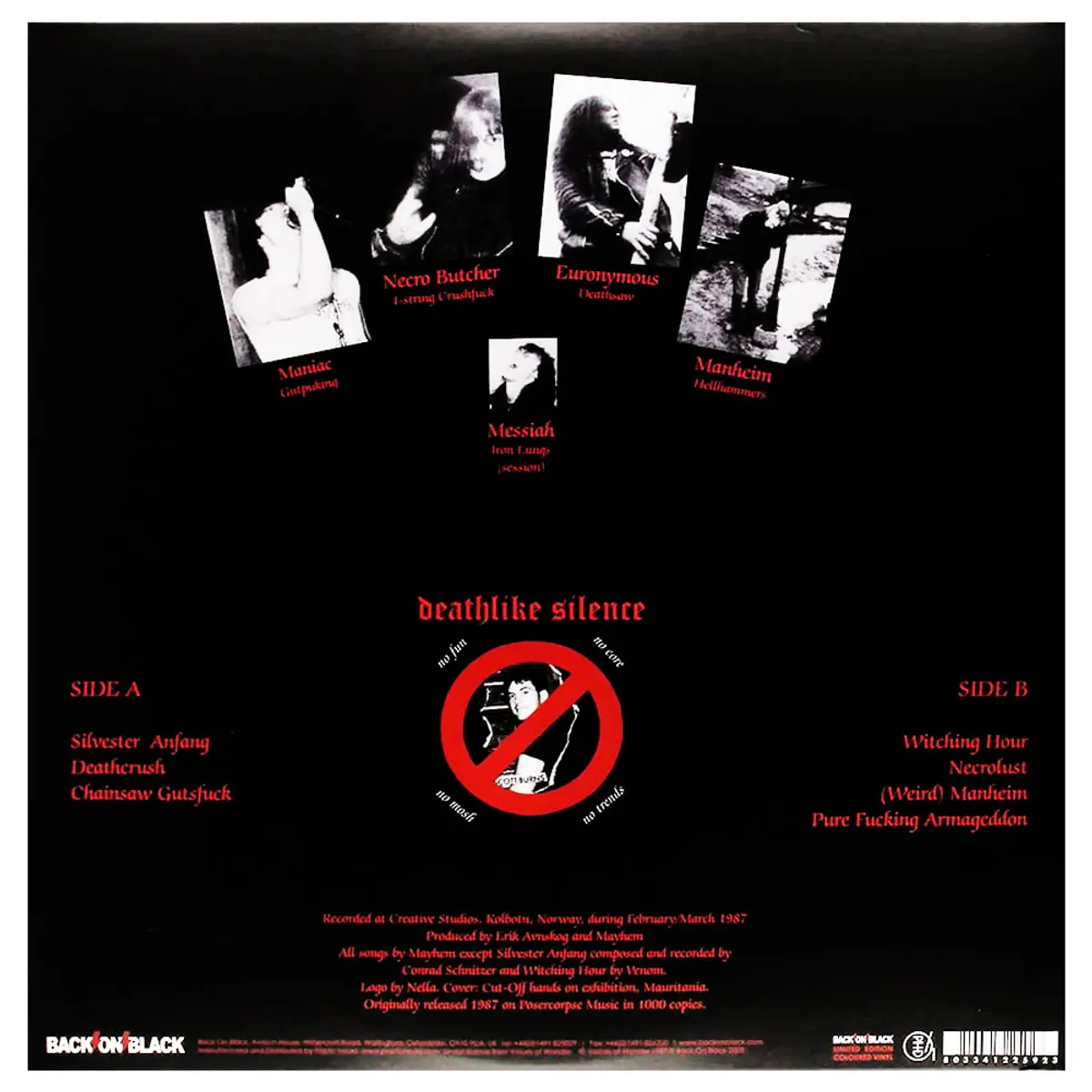 GENERICO - Mayhem - Deathcrush - Vinilo