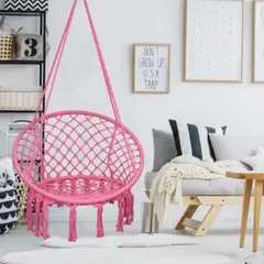 GENERICO - SILLA TIPO HAMACA COLGANTE COLOR FUCSIA ESPECIAL PARA EL AIRE LIBRE