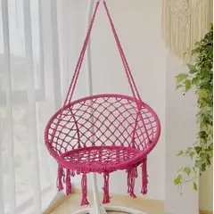 GENERICO - SILLA COLGANTE TIPO HAMACA COLOR FUCSIA ESPECIAL PARA JARDIN O DORMITORIOS