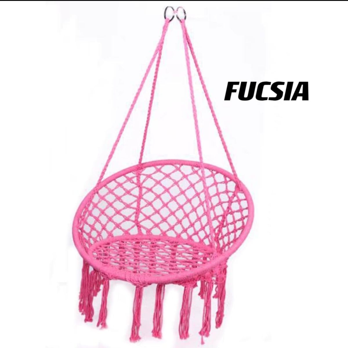 GENERICO - SILLA COLGANTE TIPO HAMACA COLOR FUCSIA ESPECIAL PARA JARDIN O DORMITORIOS