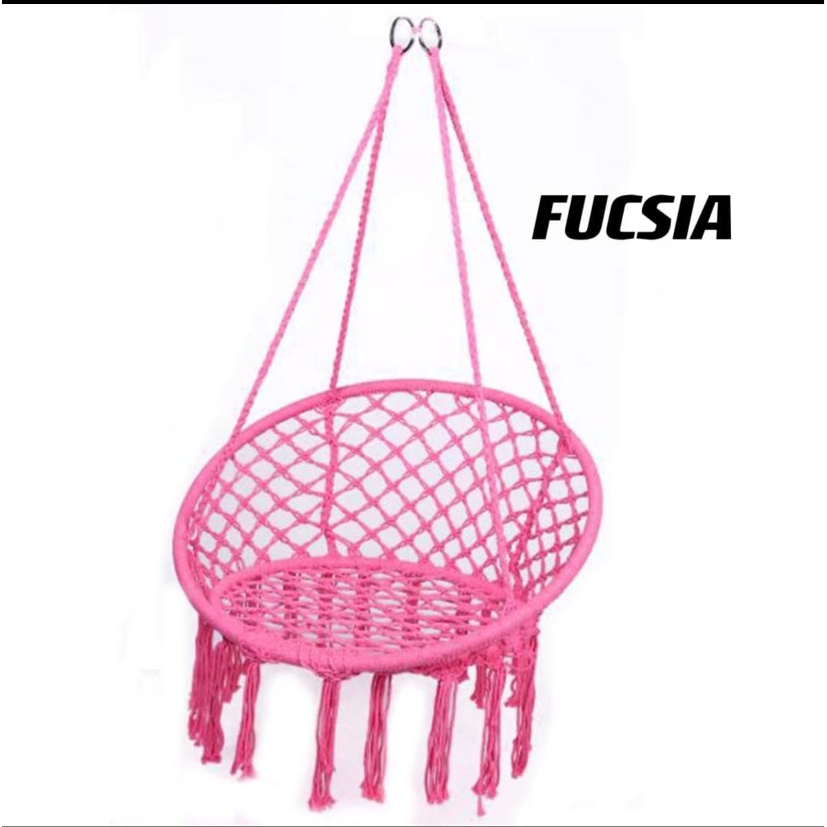 GENERICO - SILLA COLGANTE TIPO HAMACA ESPECIAL PARA JARDIN O DORMITORIOS FUCSIA