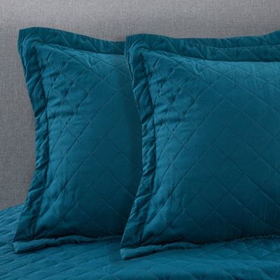 Imagen 2 del producto Cubrecama liso azul king