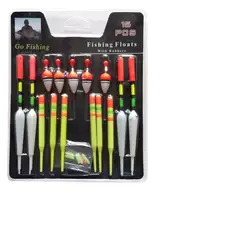 GENERICO - Set Flotadores Para Pescar 15 Pcs Flotador Boya Pesca