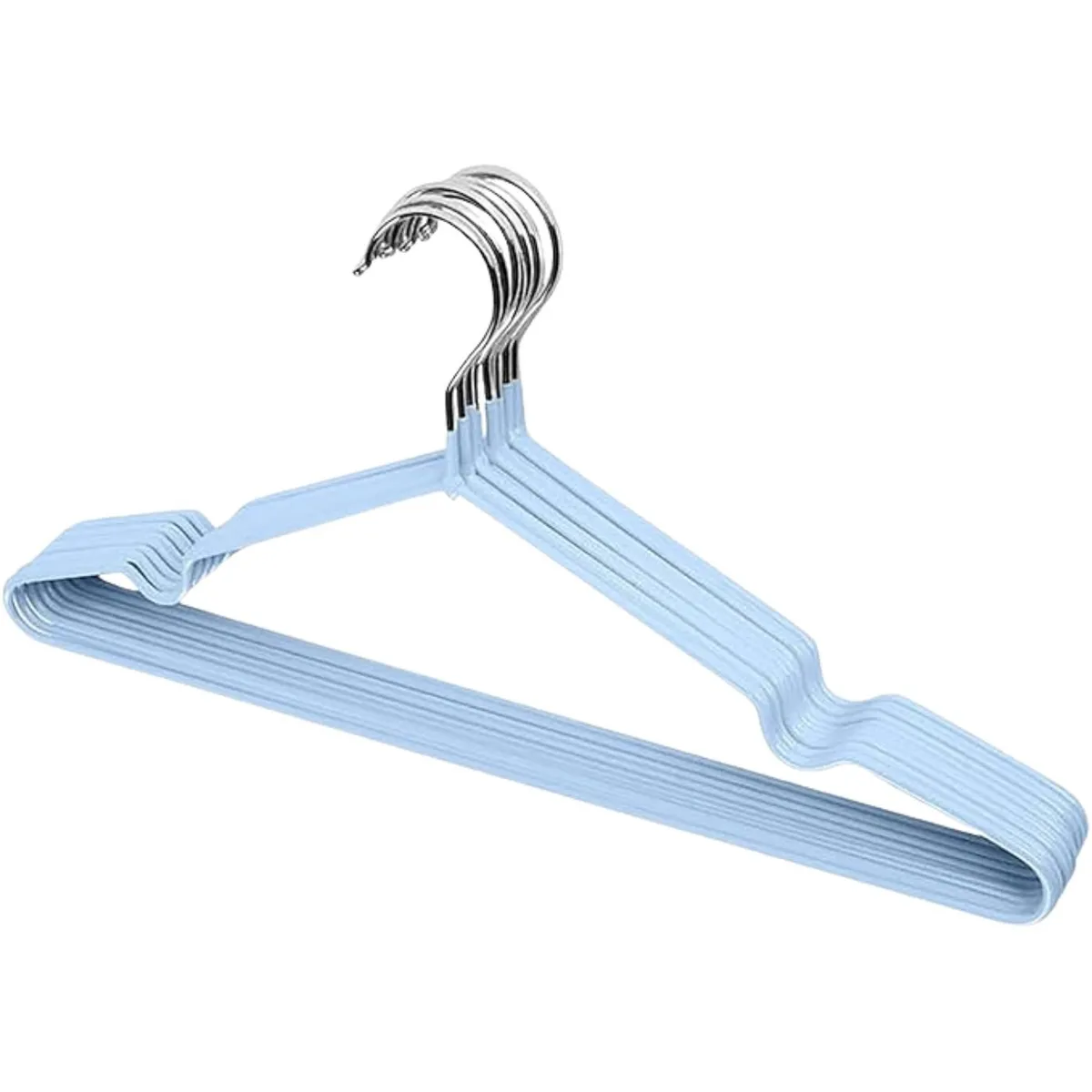 GENERICO - Pack 10 Colgadores Ropa Antideslizante Colores Gancho Percha engomada
