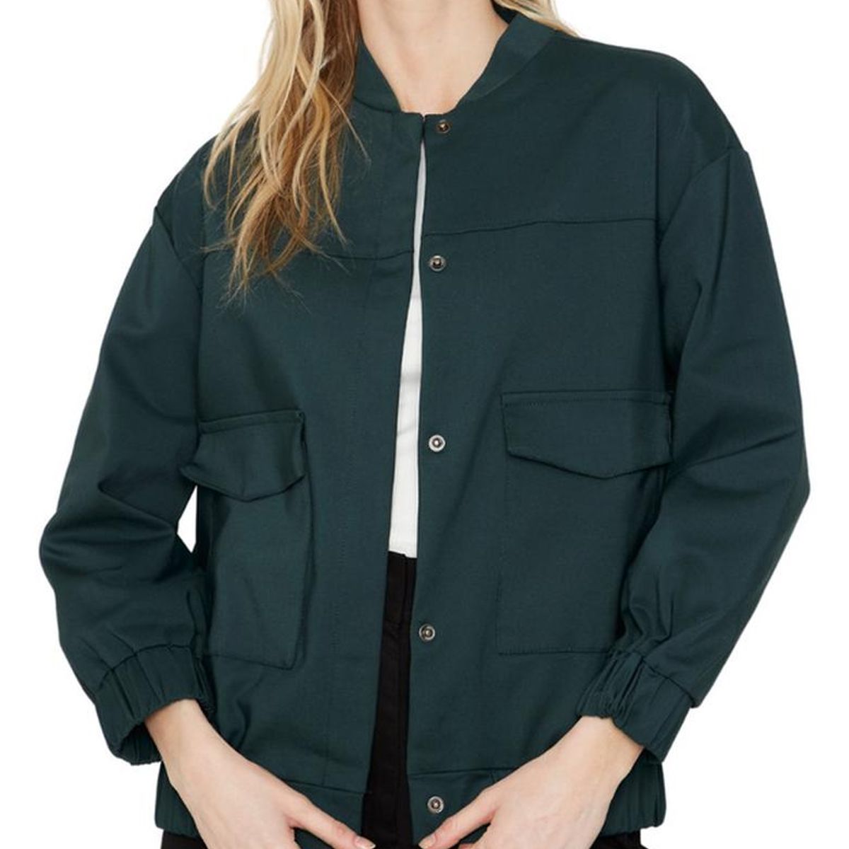 JACINTA TIENDA - Chaqueta Bomber manga larga verde Jacinta Tienda
