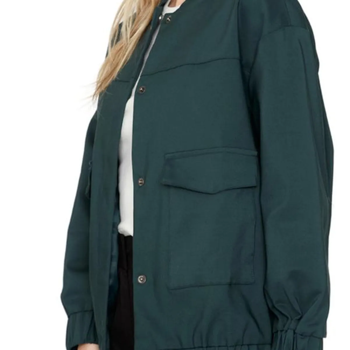 JACINTA TIENDA - Chaqueta Bomber manga larga verde Jacinta Tienda