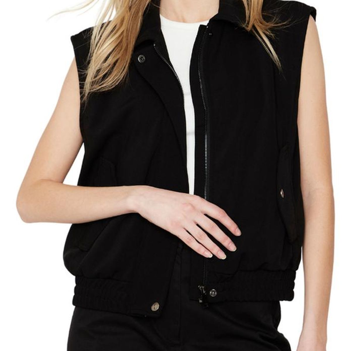 JACINTA TIENDA - Chaqueta Bomber sin mangas negra Jacinta Tienda