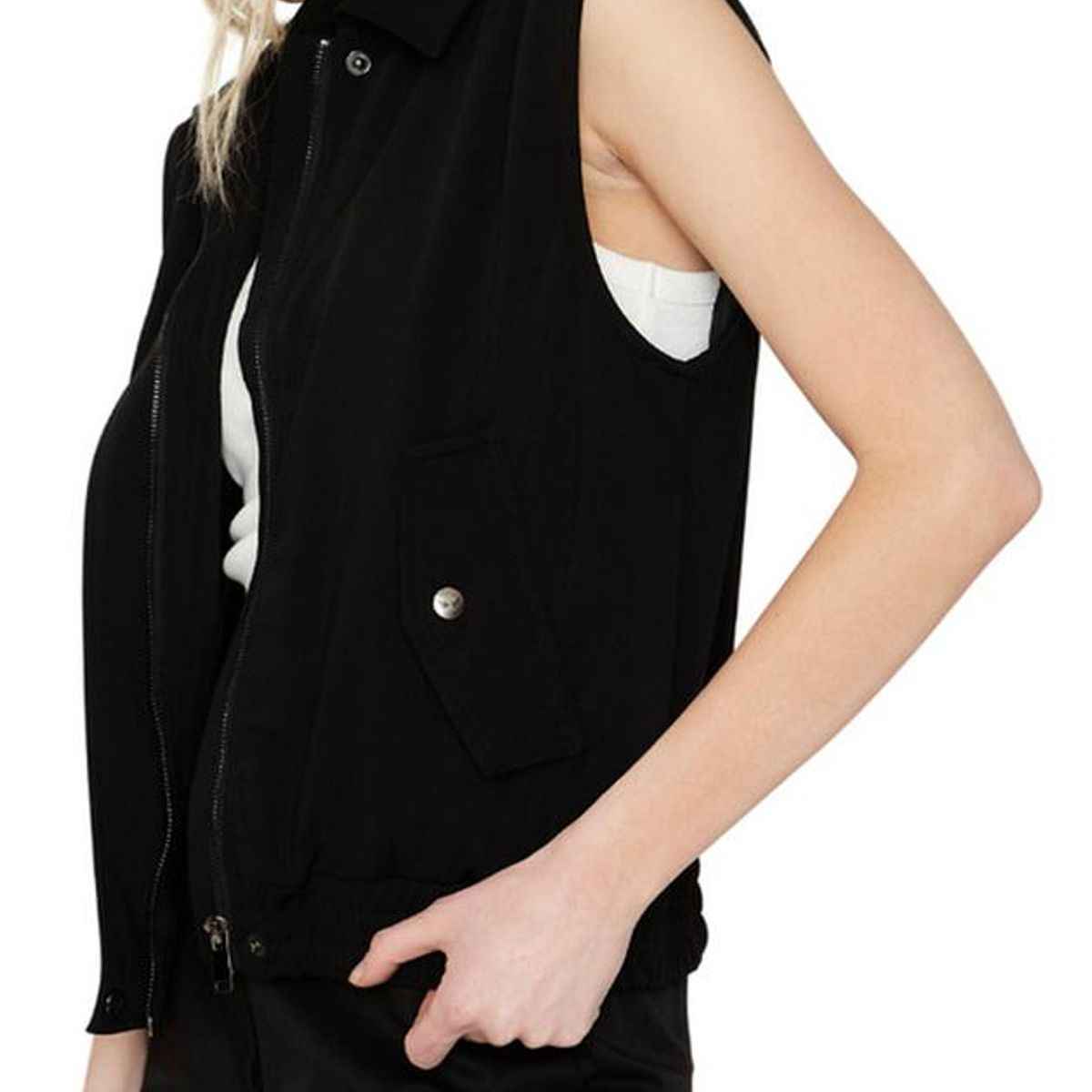 JACINTA TIENDA - Chaqueta Bomber sin mangas negra Jacinta Tienda