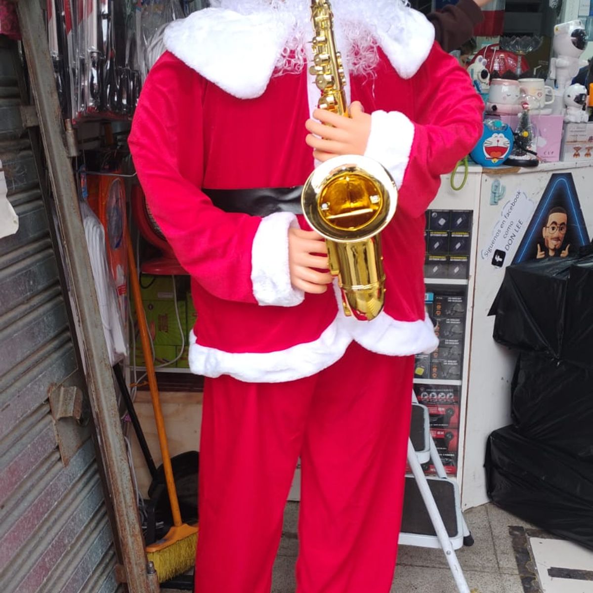 GENERICO - VIEJO PÁSCUERO SANTA CLAUS PAPA NOEL DE 180CM CON MÚSICA Y MOVIMIENTO