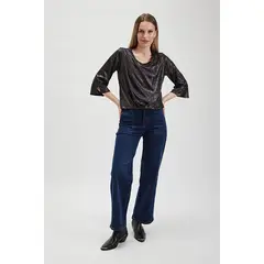 ASH - Polera Manga Larga Negro Mujer