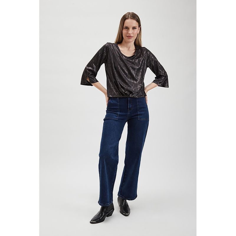 ASH - Polera Manga Larga Negro Mujer Ash