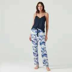BARBIZON - Pijama Adela Pantalon Largo Azul