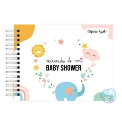ELEFANTE AZULL - Libro de Recuerdos del Baby Shower