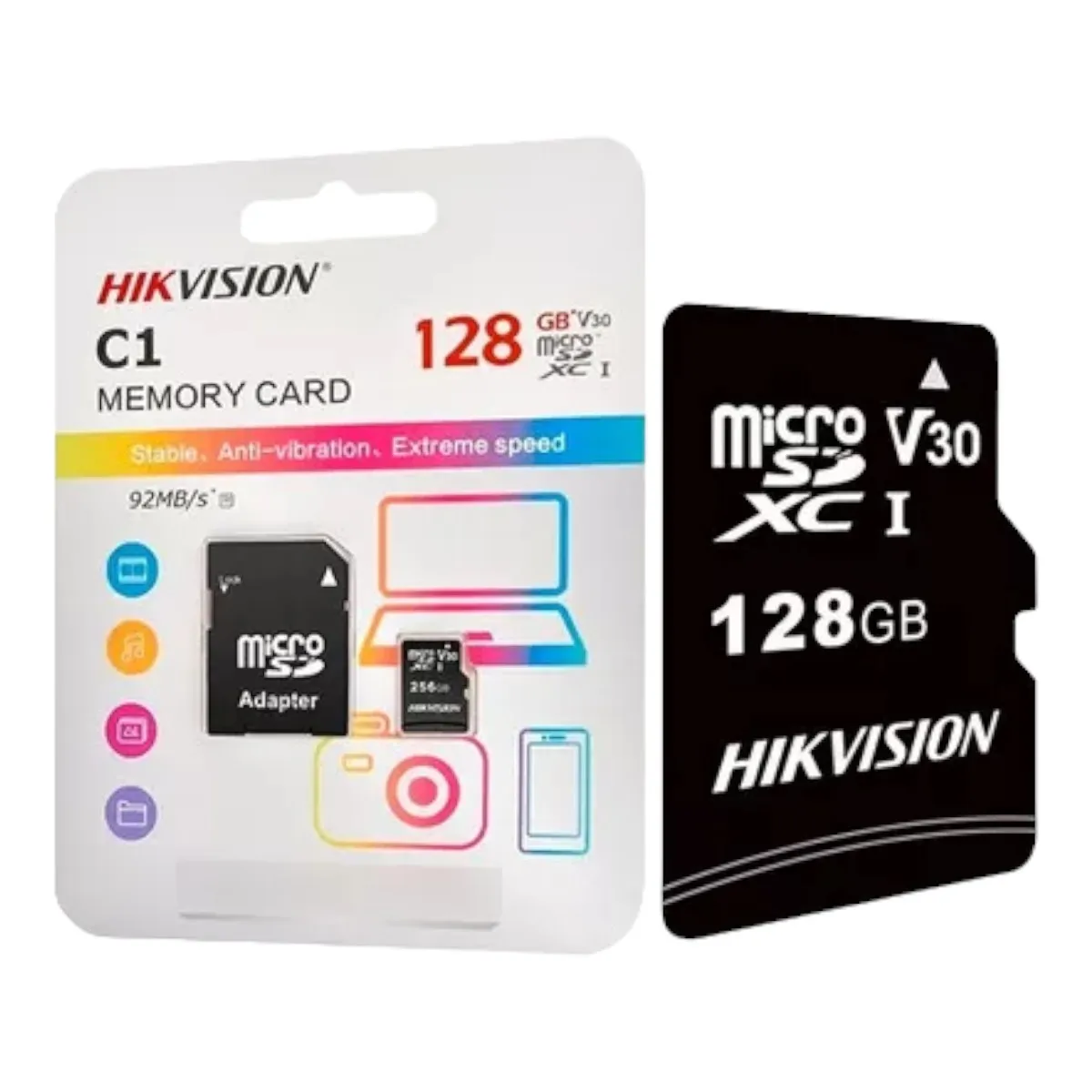 HIKVISION - Memoria Micro Sd 128gb Hikvision Shdc Clase 10 Adaptador