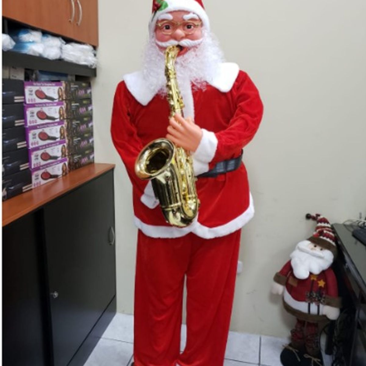 GENERICO - VIEJO PÁSCUERO 180cm CON MÚSICA Y MOVIMIENTO SANTA CLAUS PAPA NOEL