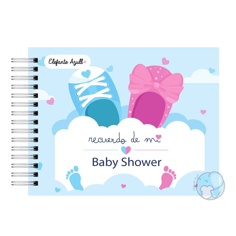 ELEFANTE AZULL - Libro de Recuerdos del Baby Shower
