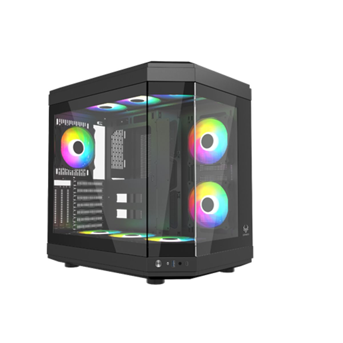 CENTAURUS - GABINETE CENTAURUS BLACK FORCIS H50B 6 VENTILADORS ARGB 120MM