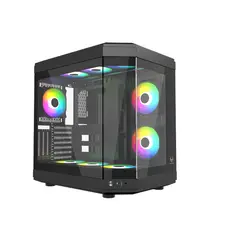 CENTAURUS - GABINETE BLACK FORCIS H50B 6 VENTILADORS ARGB 120MM
