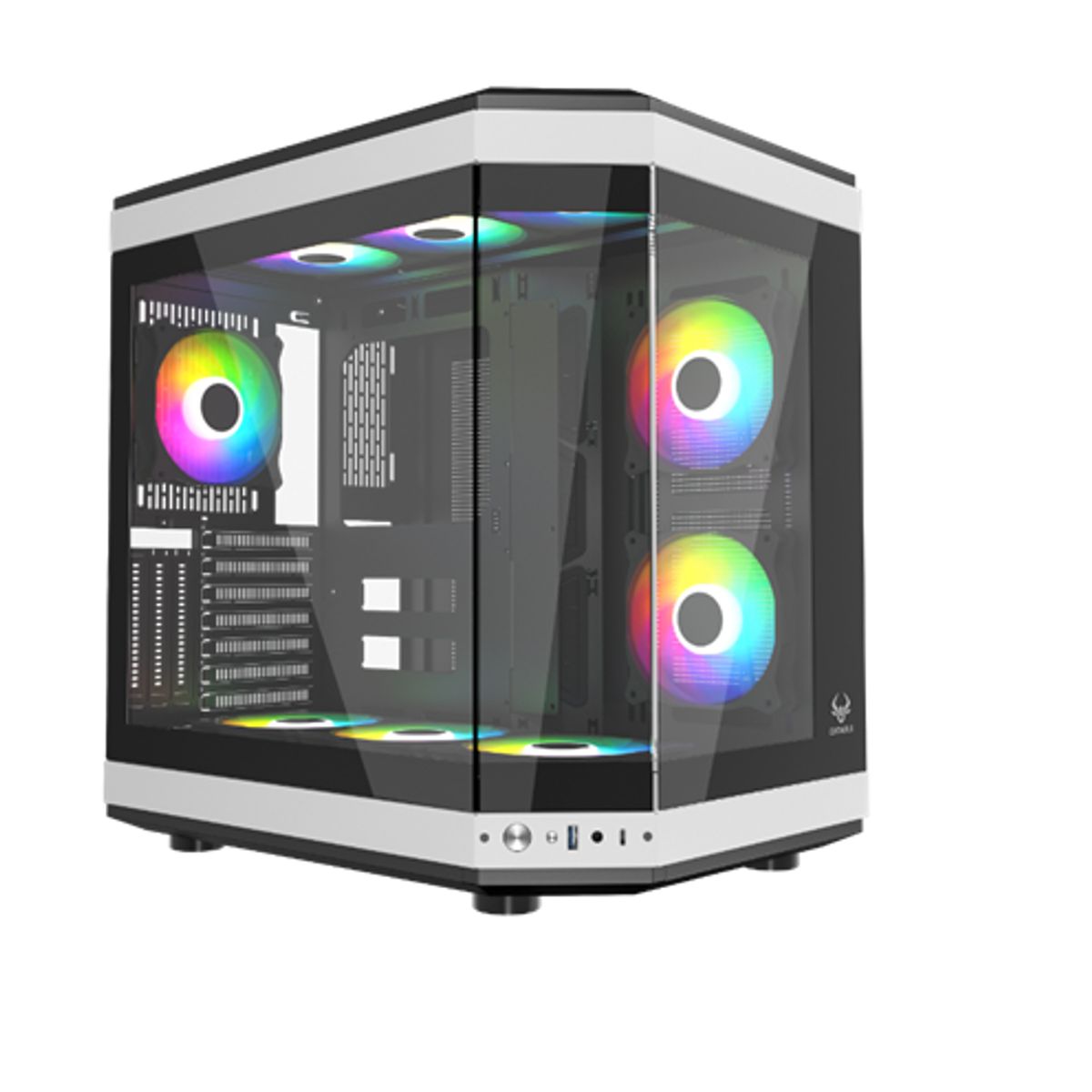 CENTAURUS - GABINETE CENTAURUS DUAL FORCIS H50D 6 VENTILADORS ARGB 120MM