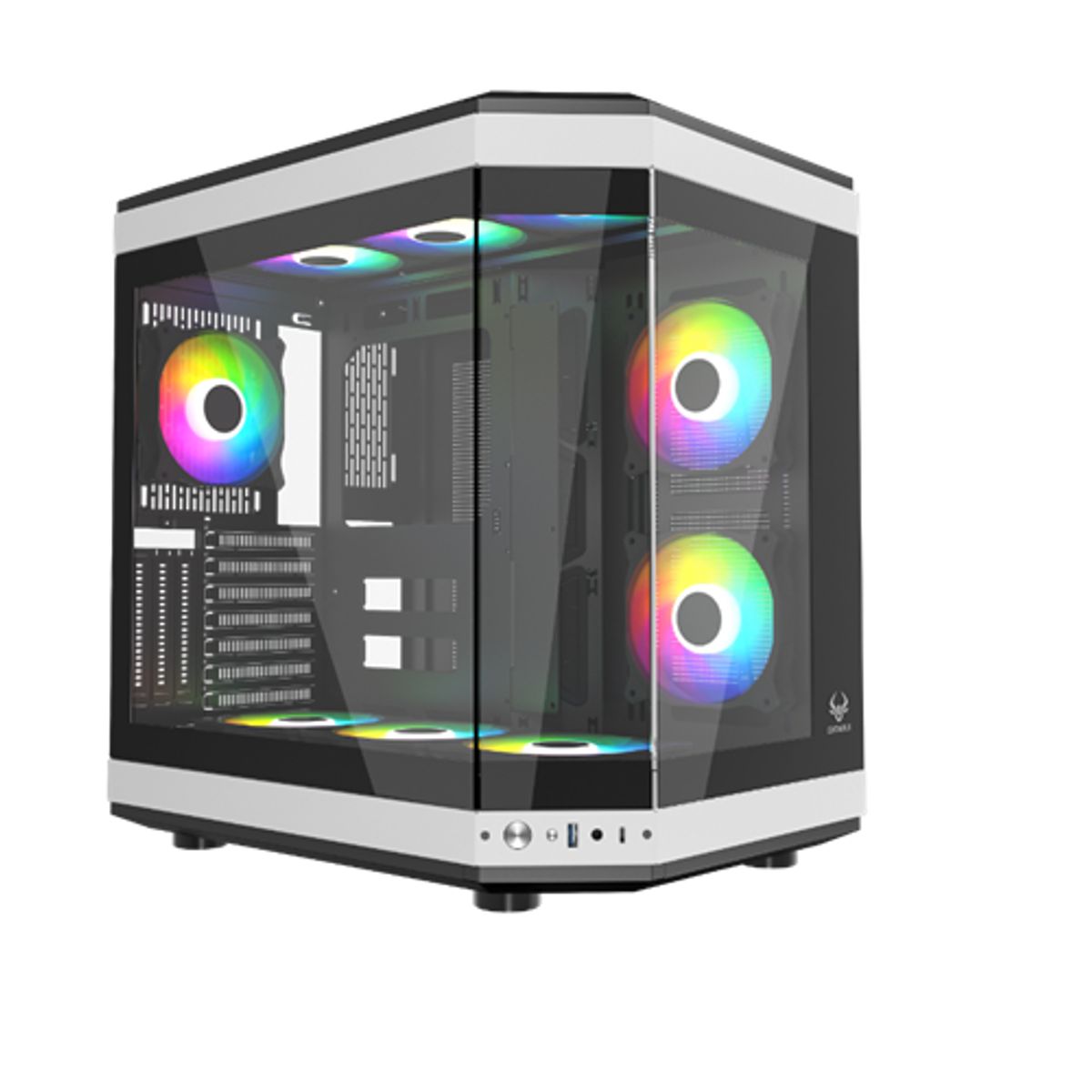 CENTAURUS - GABINETE CENTAURUS DUAL FORCIS H50D 6 VENTILADORS ARGB 120MM