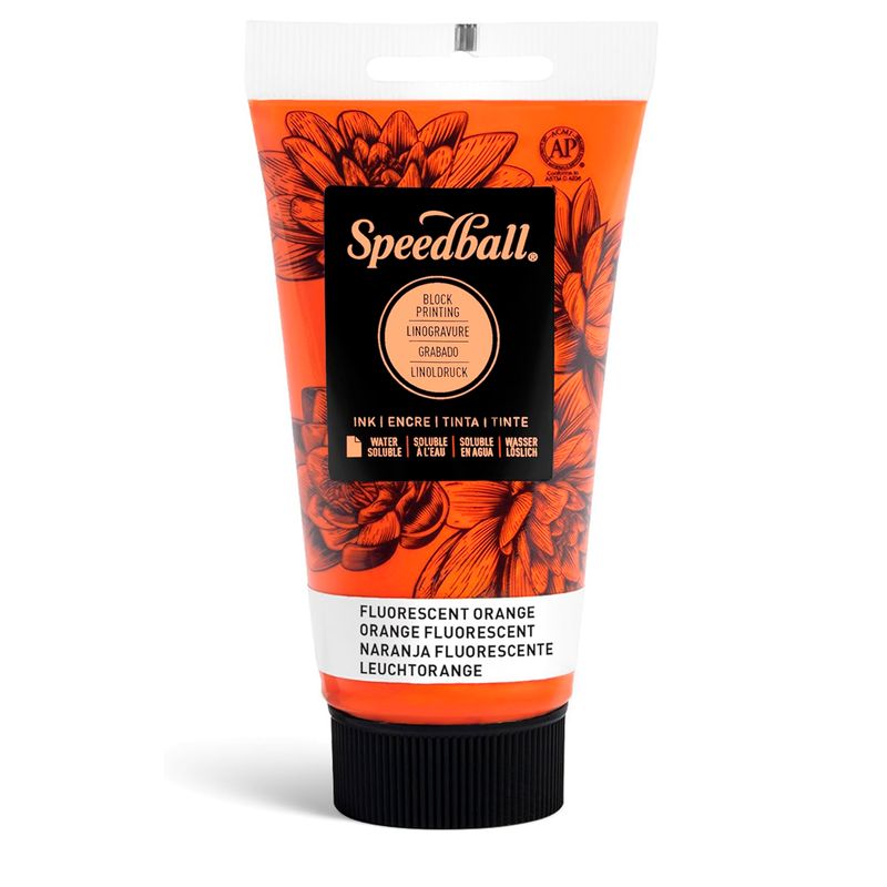 SPEEDBALL - Tinta para Xilografía Speedball 75ml - Naranja Fluorescente