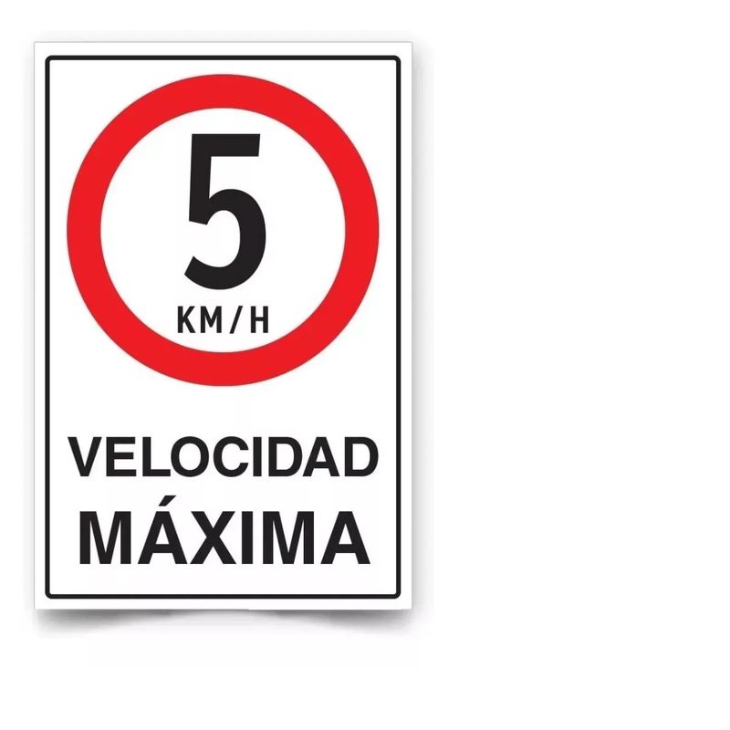 GENERICO - Señalética Velocidad Máxima 60x40cm