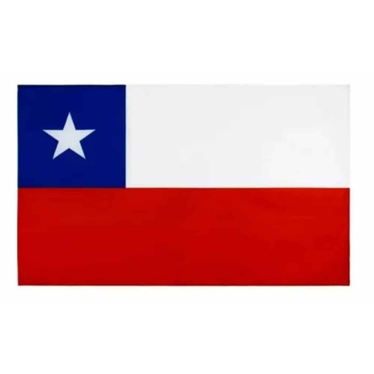 OEM - Bandera De Chile 90 X 145 Cm Tela Banderín