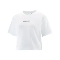 SALOMON - Polera Mujer Logo Twist Blanco