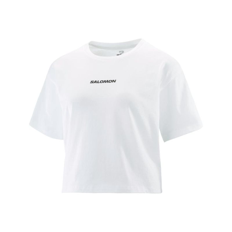 SALOMON - Polera Mujer Logo Twist Blanco Salomon