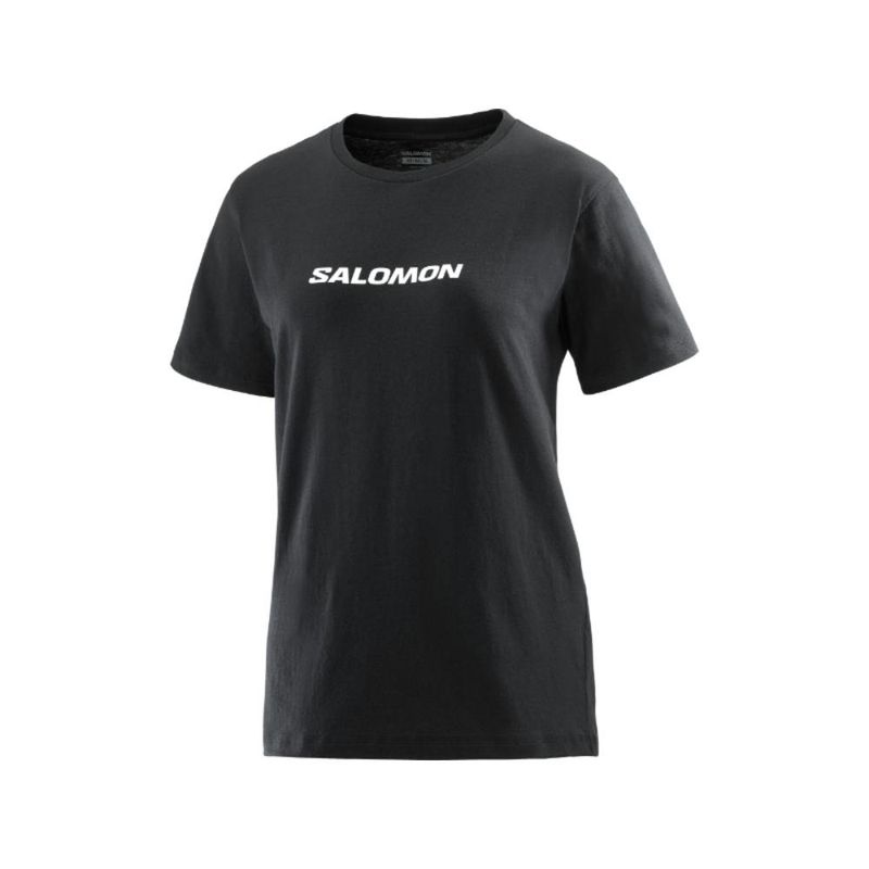 SALOMON - Polera Mujer Logo Ss Negro Salomon