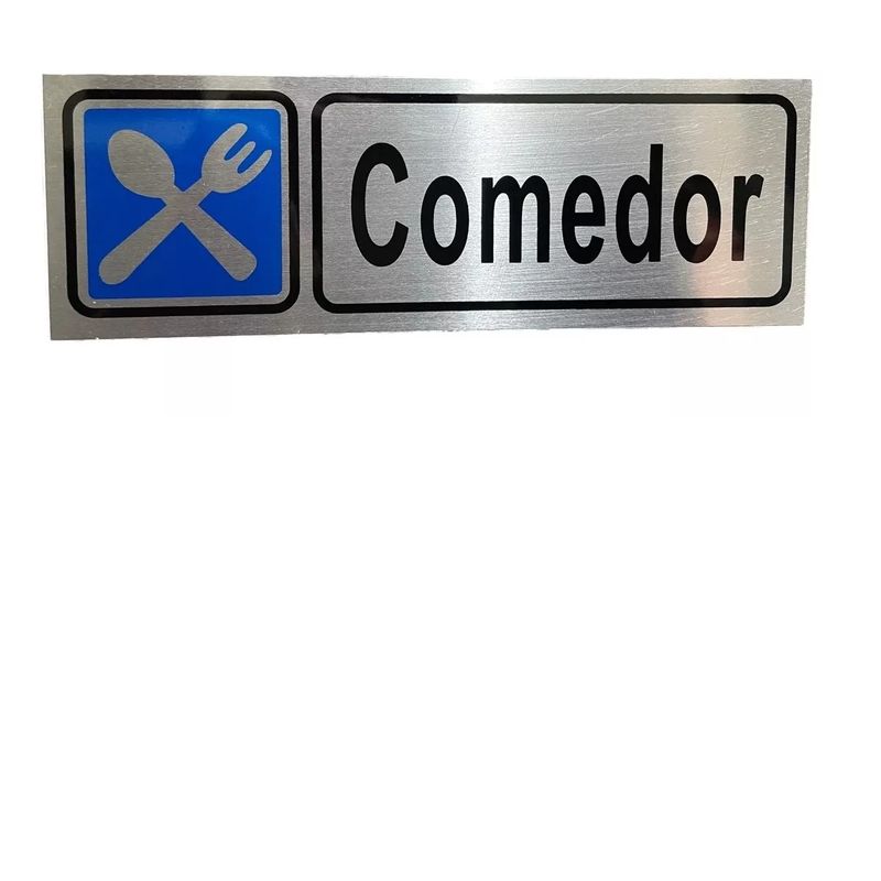 GENERICO - Señalética Comedor Rígida 18cm X 6cm