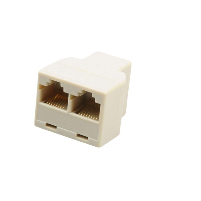 GENERICO - Adaptador Rj45 Uno A Dos 1x2  Switch De Red