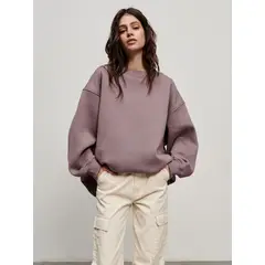 TIOZONEY - Sudadera suelta de cuello redondo para mujer
