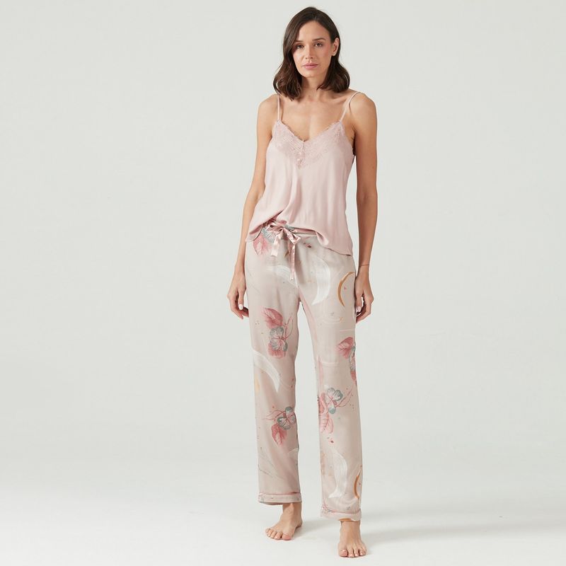 BARBIZON - Pijama Adela Pantalon Largo Rosado