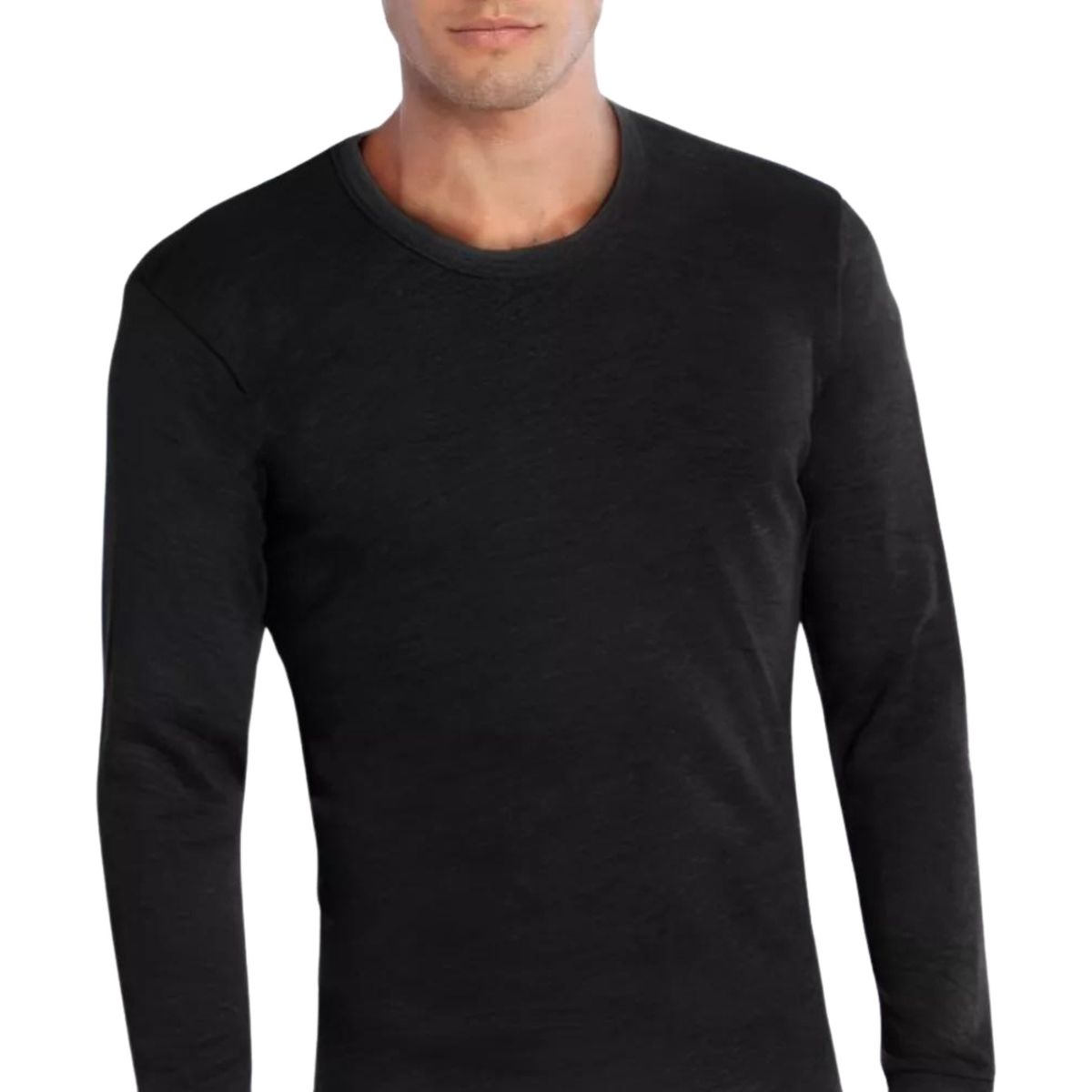 LIKE SHOP - Camiseta Manga Larga Algodón Negra Gris Blanco Adulto 11