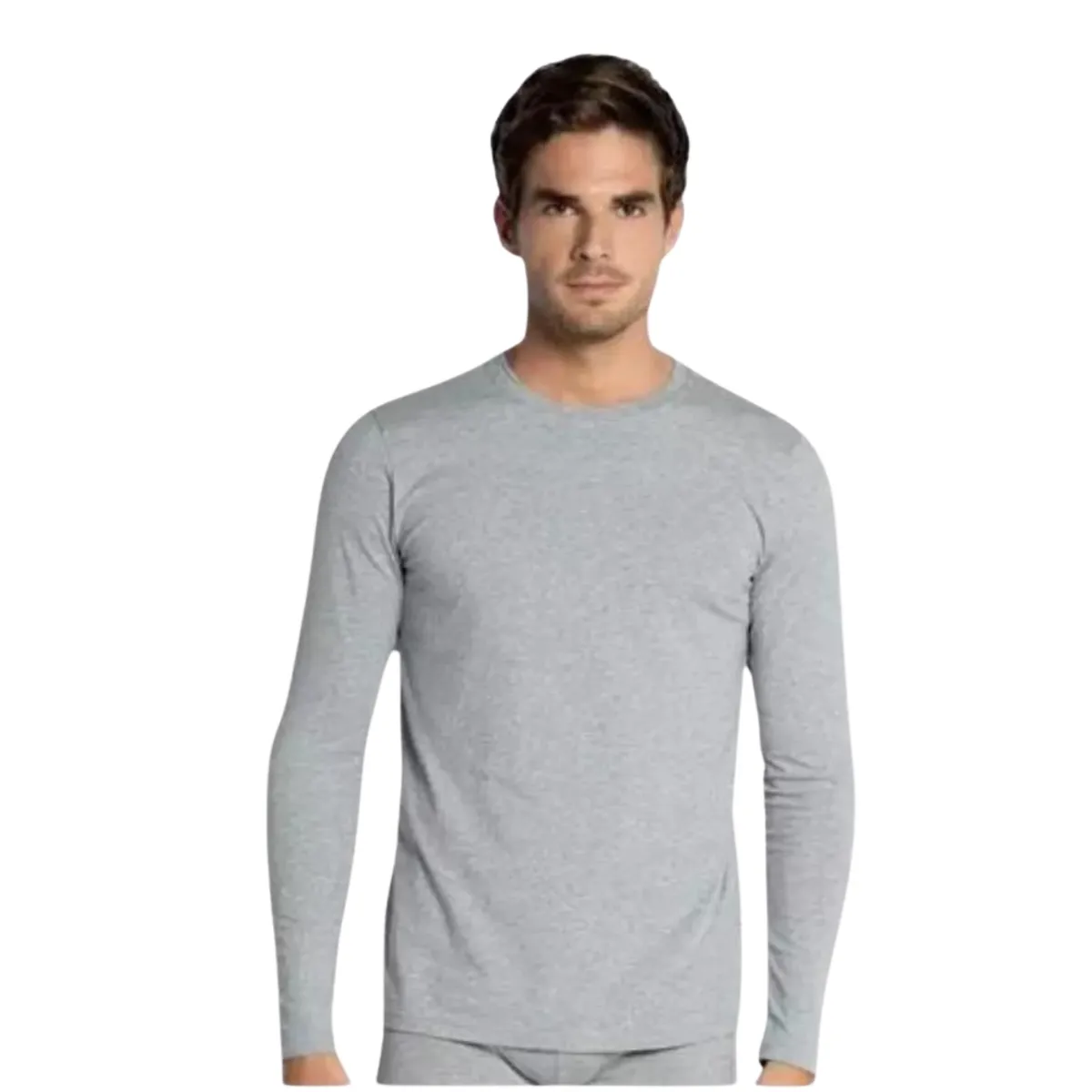 LIKE SHOP - Camiseta Manga Larga Algodón Negra Gris Blanco Adulto 11