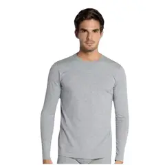 LIKE SHOP - Camiseta Manga Larga Algodón Negra Gris Blanco Adulto 11