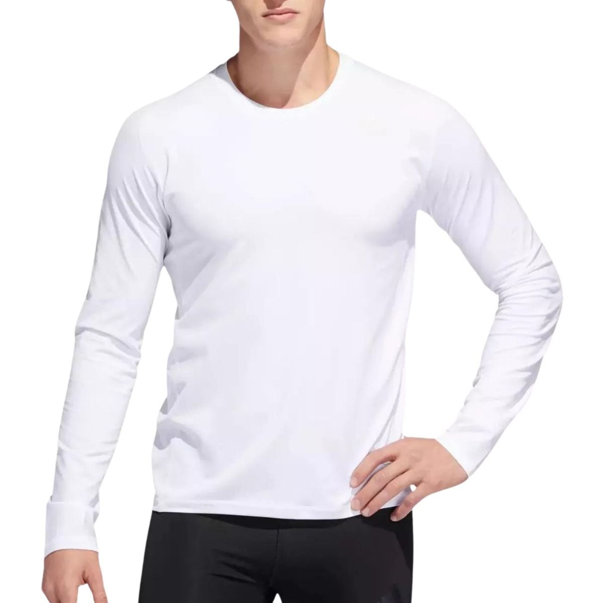 LIKE SHOP - Camiseta Manga Larga Algodón Negra Gris Blanco Adulto 11