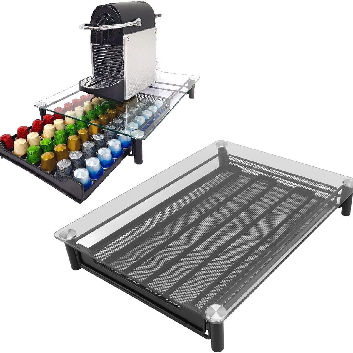 WAKESHOME - Estante Porta Capsulas Nespresso 60und Rack Maquina Cafe cafetera