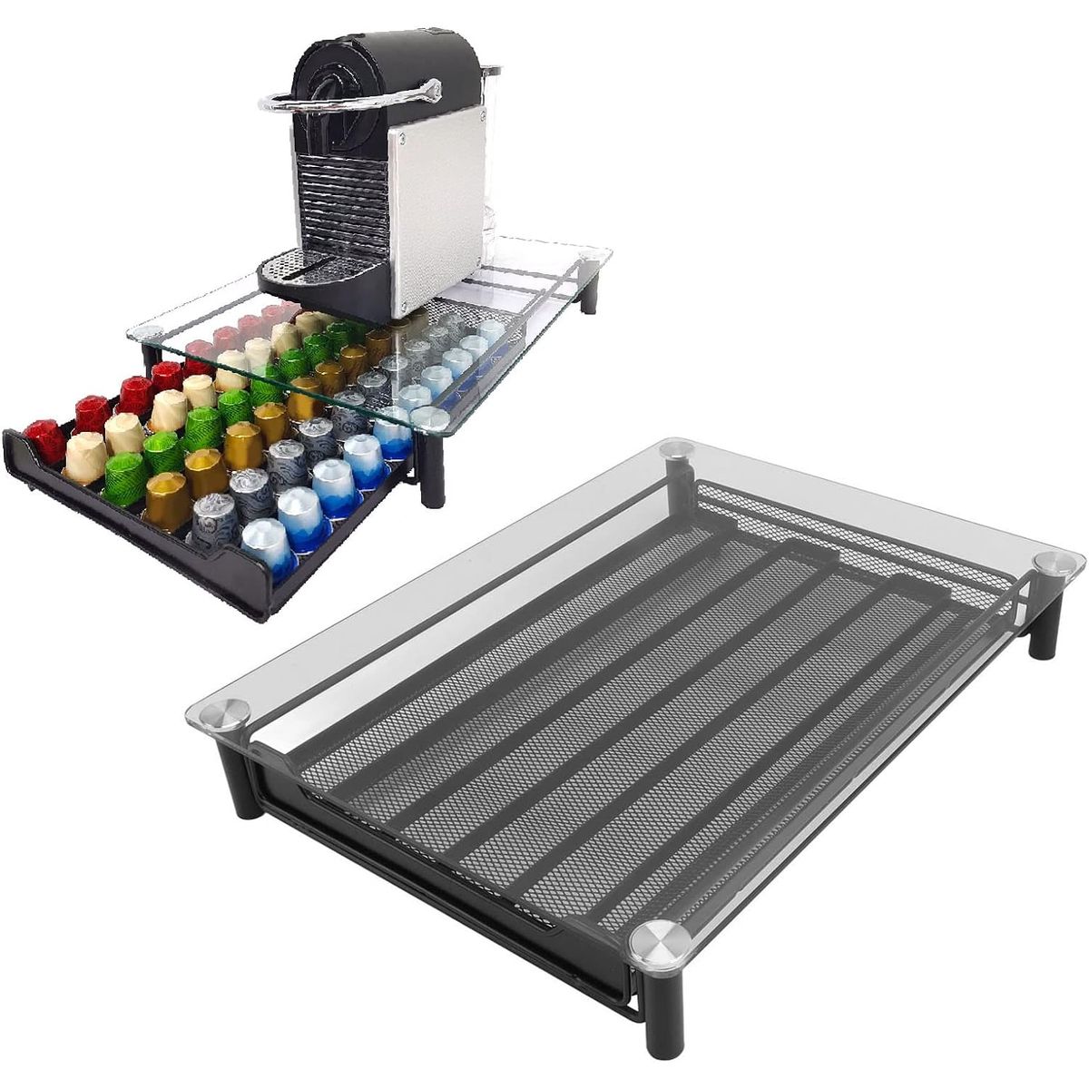 WAKESHOME - Estante Porta Capsulas Nespresso 60und Rack Maquina Cafe cafetera