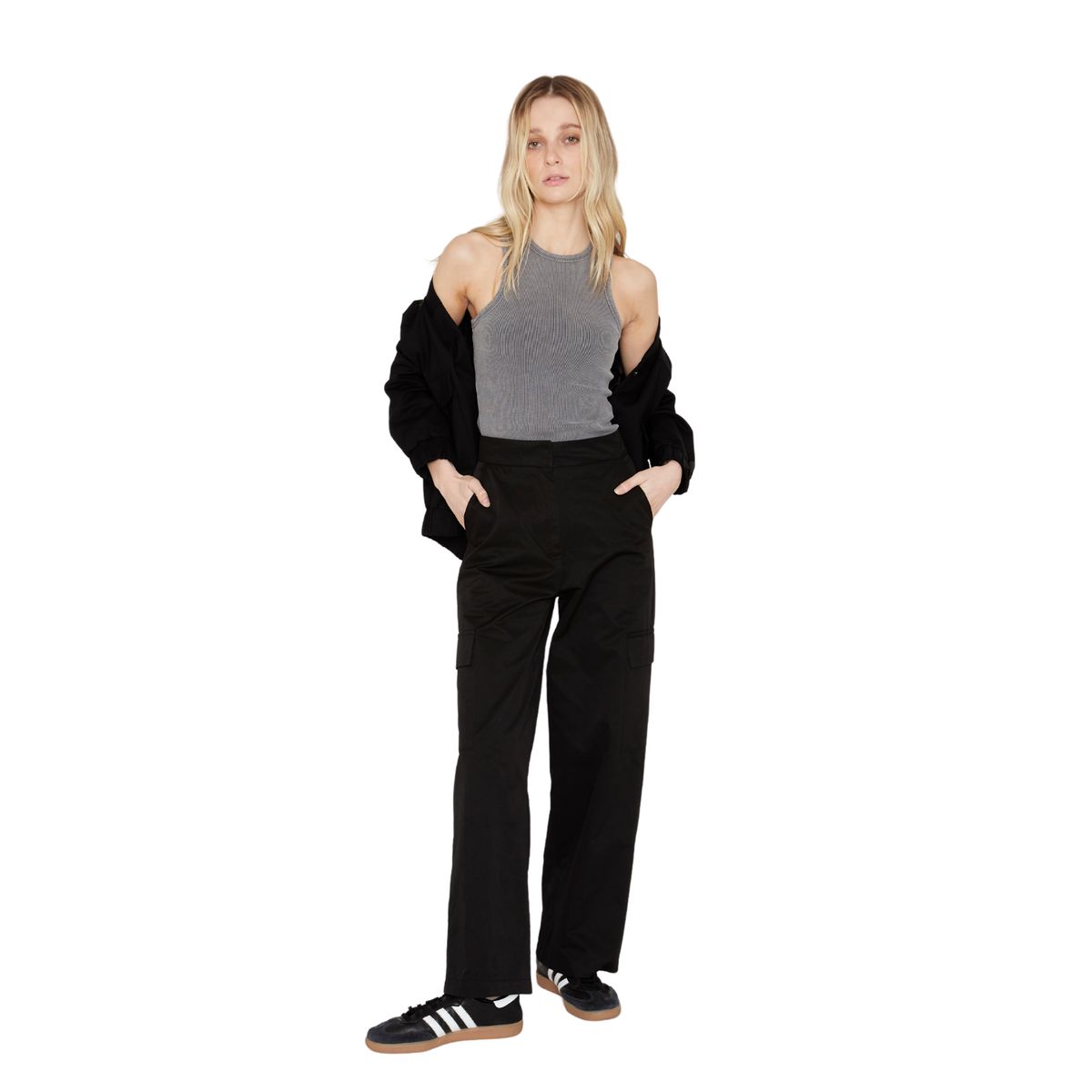 JACINTA TIENDA - Pantalón Cargo negro Jacinta Tienda