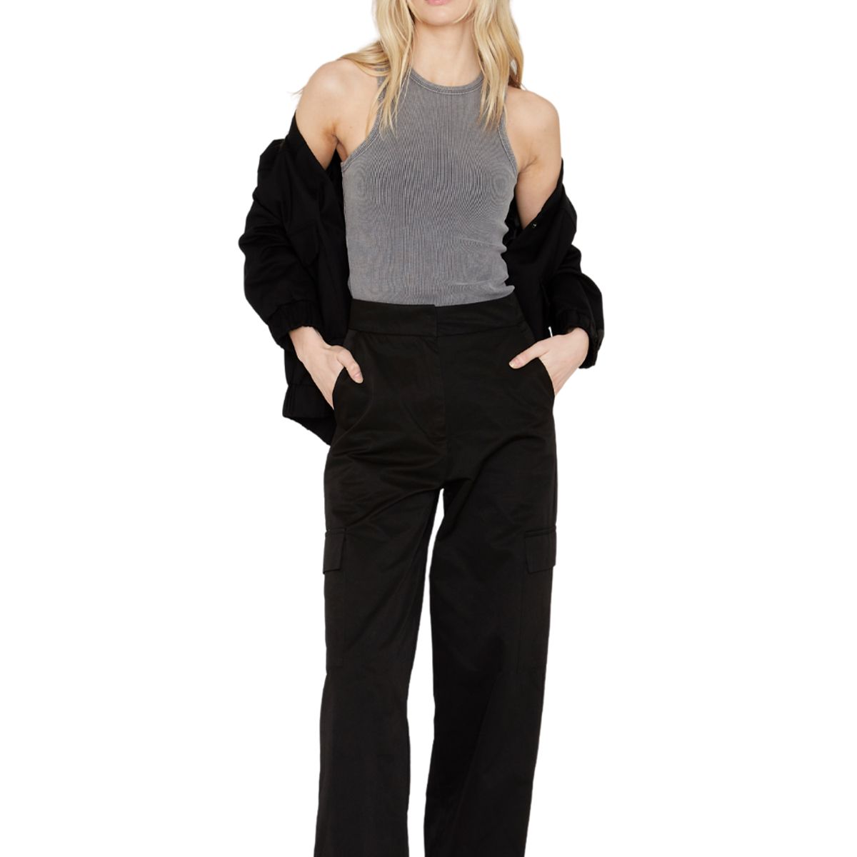 JACINTA TIENDA - Pantalón Cargo negro Jacinta Tienda