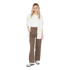 JACINTA TIENDA - Pantalón Cargo café