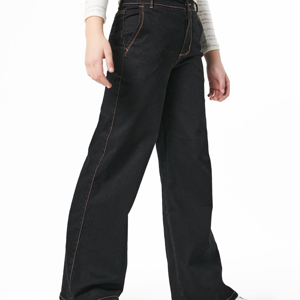 CACAO - JEANS YOVI WIDE HILO CONTRATONO CACAO