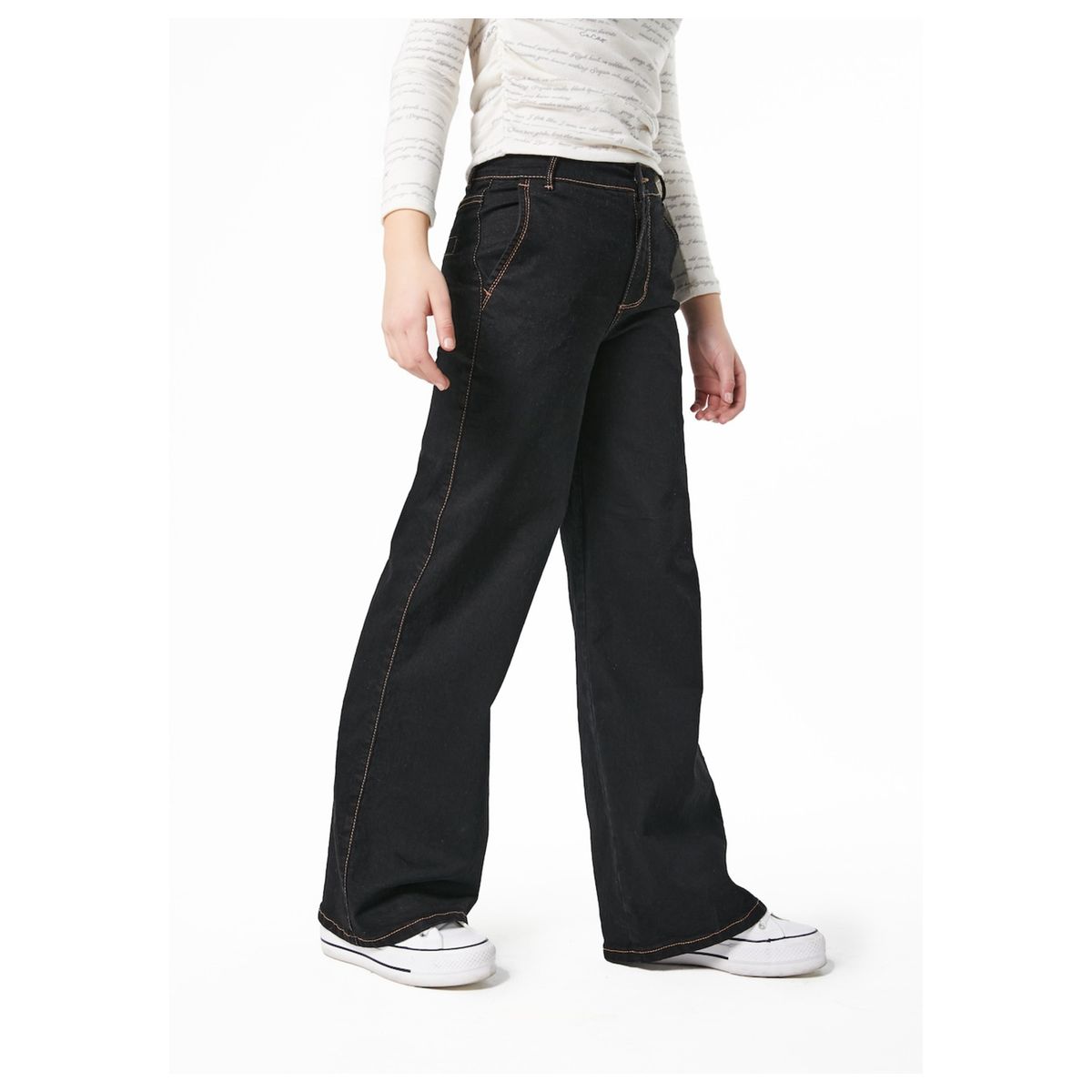 CACAO - JEANS YOVI WIDE HILO CONTRATONO CACAO