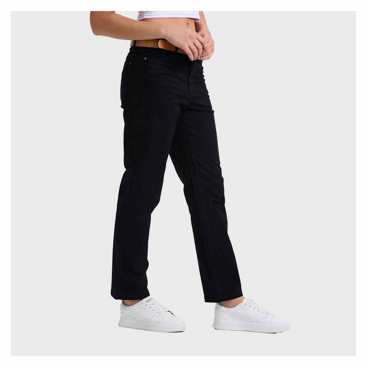 FASHION'S PARK - Pantalón Mujer Semi Recto Gabardina Pushup Negro Fashion's Park
