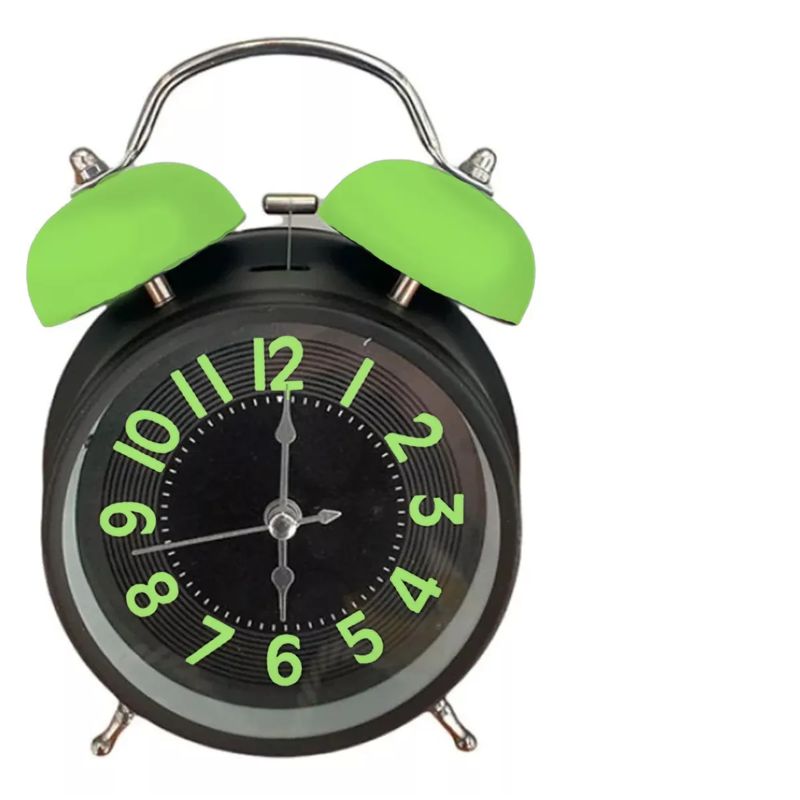 GENERICO - Reloj Despertador Metalico Doble Campana