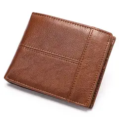 ATURE - Billetera De Cuero Genuino Tarjetero RFID Hombre Espacioso