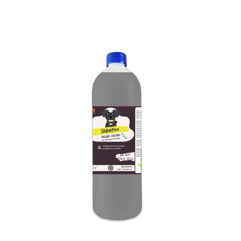 MASCOKITS - Super Shampoo Pelaje Negro Orgánico 1 Lit Perros & Mascotas