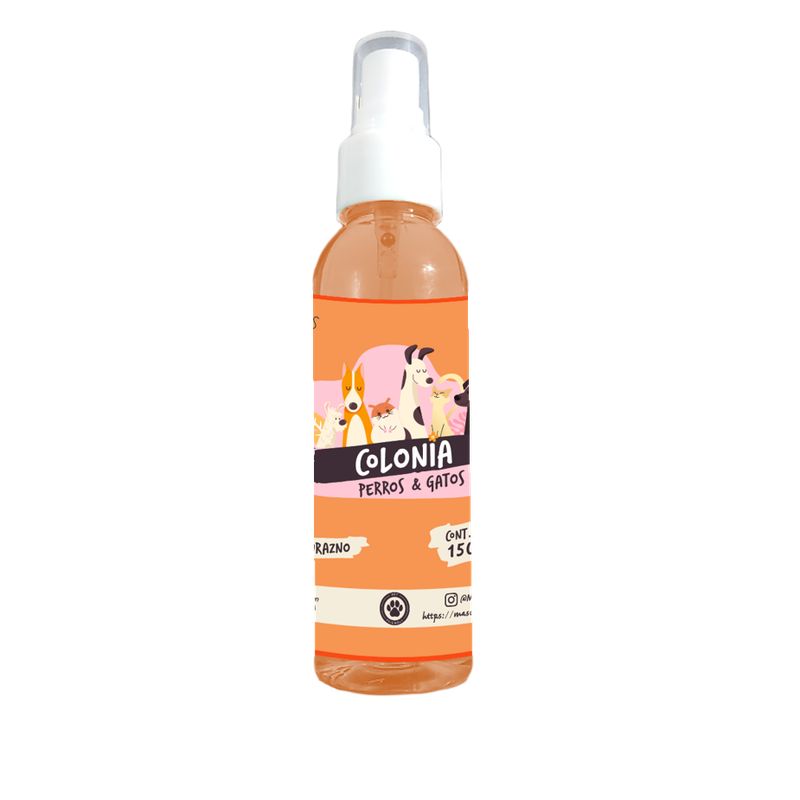 MASCOKITS - Colonia Perro Perrito Sin Alcohol Uso Seguro 150ml Durazno